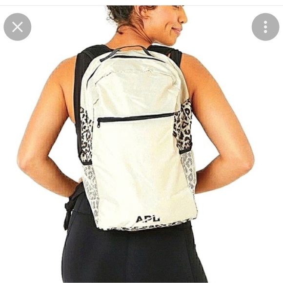 APL Packable Backpack, Cream & Leopard Print - Picture 5 of 5
